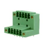 3.50mm & 3.81mm Female Pluggable terminal block Right Angle With Fixed hole